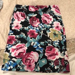 Floral pencil skirt